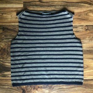 Vince. Striped Knit Sleeveless Top Women’s Large